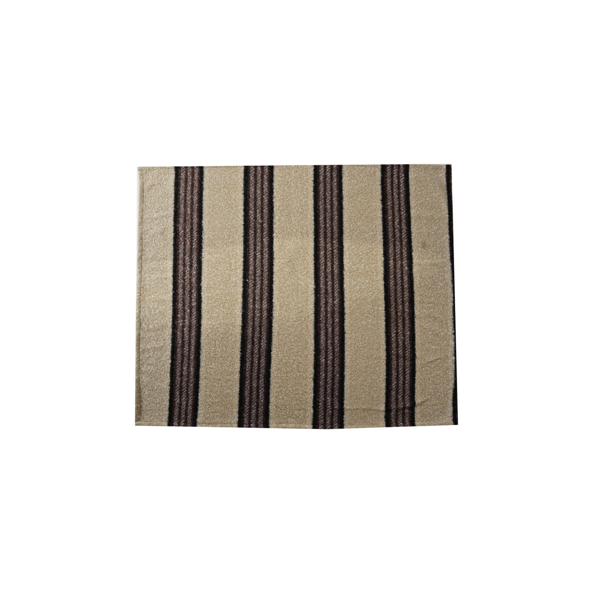 Fabric Faux Sherpa Throw with Stripes, Black & Grey