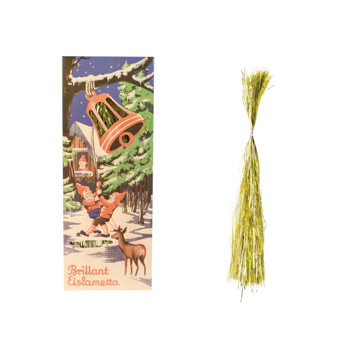 Tinsel Icicles in Box, Gold Color