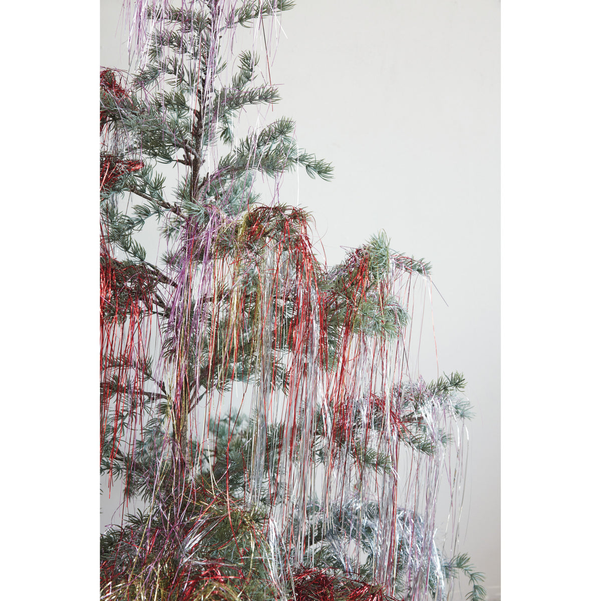 Tinsel Icicles in Box, Silver Color