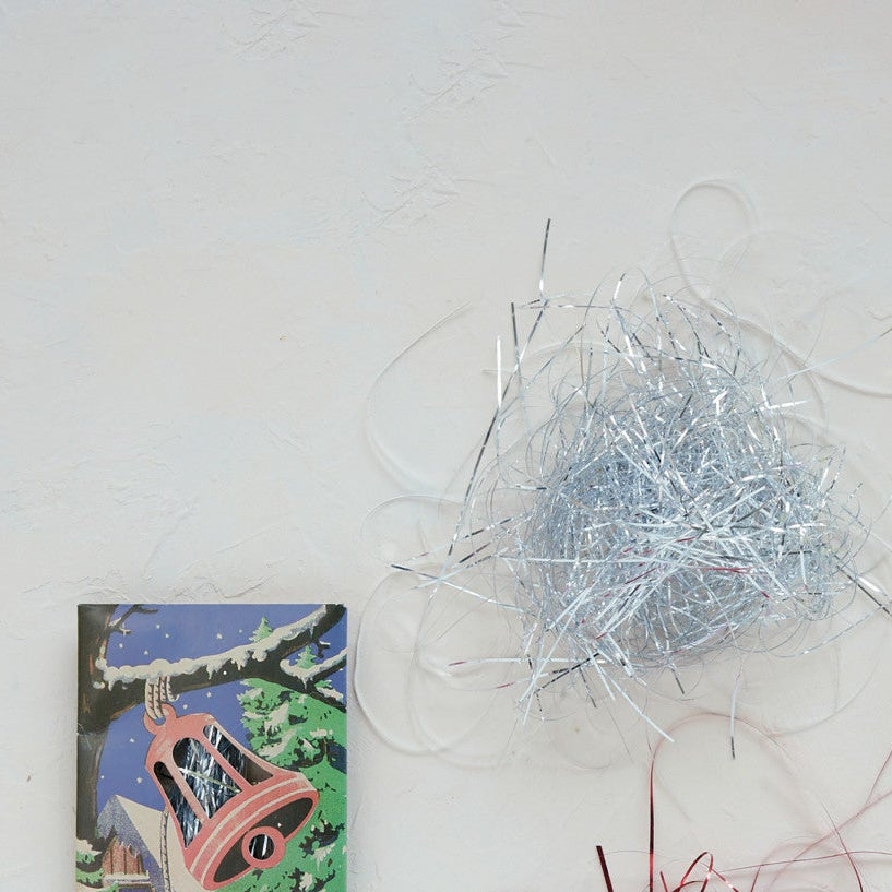 Tinsel Icicles in Box, Silver Color